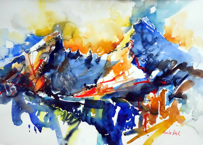 watzmann aquarell watercolour artist art salzburg kunst